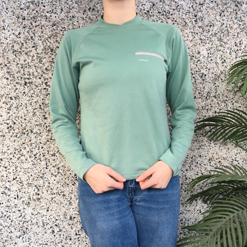 Teal Patagonia Thin Athletic Long Sleeve